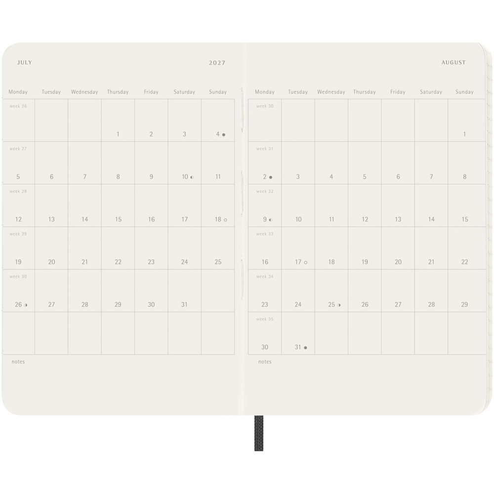 Moleskine pocket week-agenda voor 12 maanden met zachte kaft