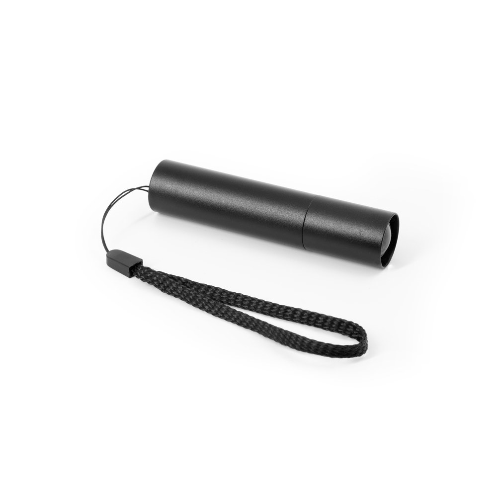BRUCE. Oplaadbare zaklamp gemaakt van gerecycled aluminium (100% rAL) met 30 mm uitschuifbare punt