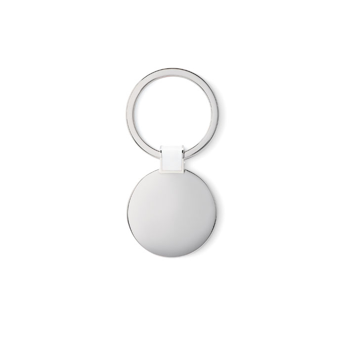 ROUNDY - Metalen sleutelhanger - Wit