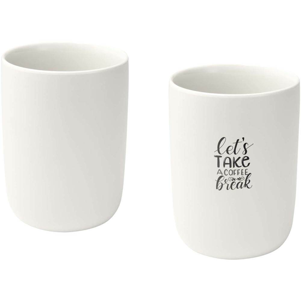 Male keramische bekers van 350 ml met matte afwerking, set van 2