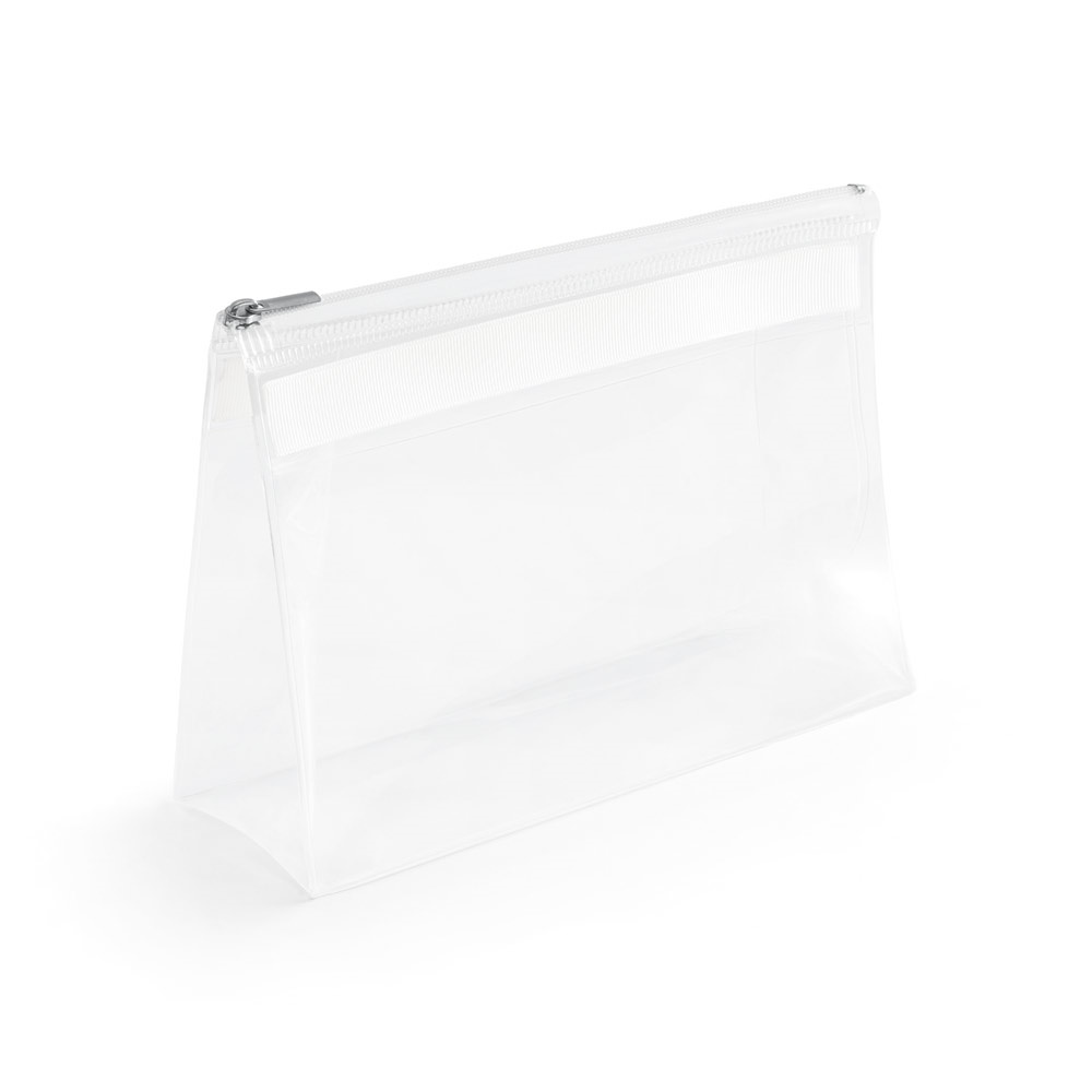 CHASTAIN. Doorzichtig. EVA etui met rits en metalen handvat - Wit