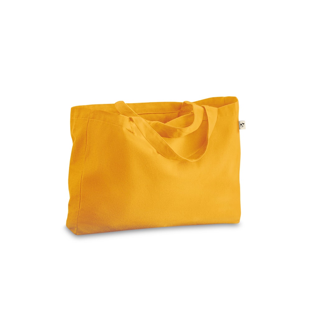 CAMDEN. Katoenen (50%), gerecycleerd katoenen (30%) en polyester (20% rPET) tas (280 g/m²) - Geel