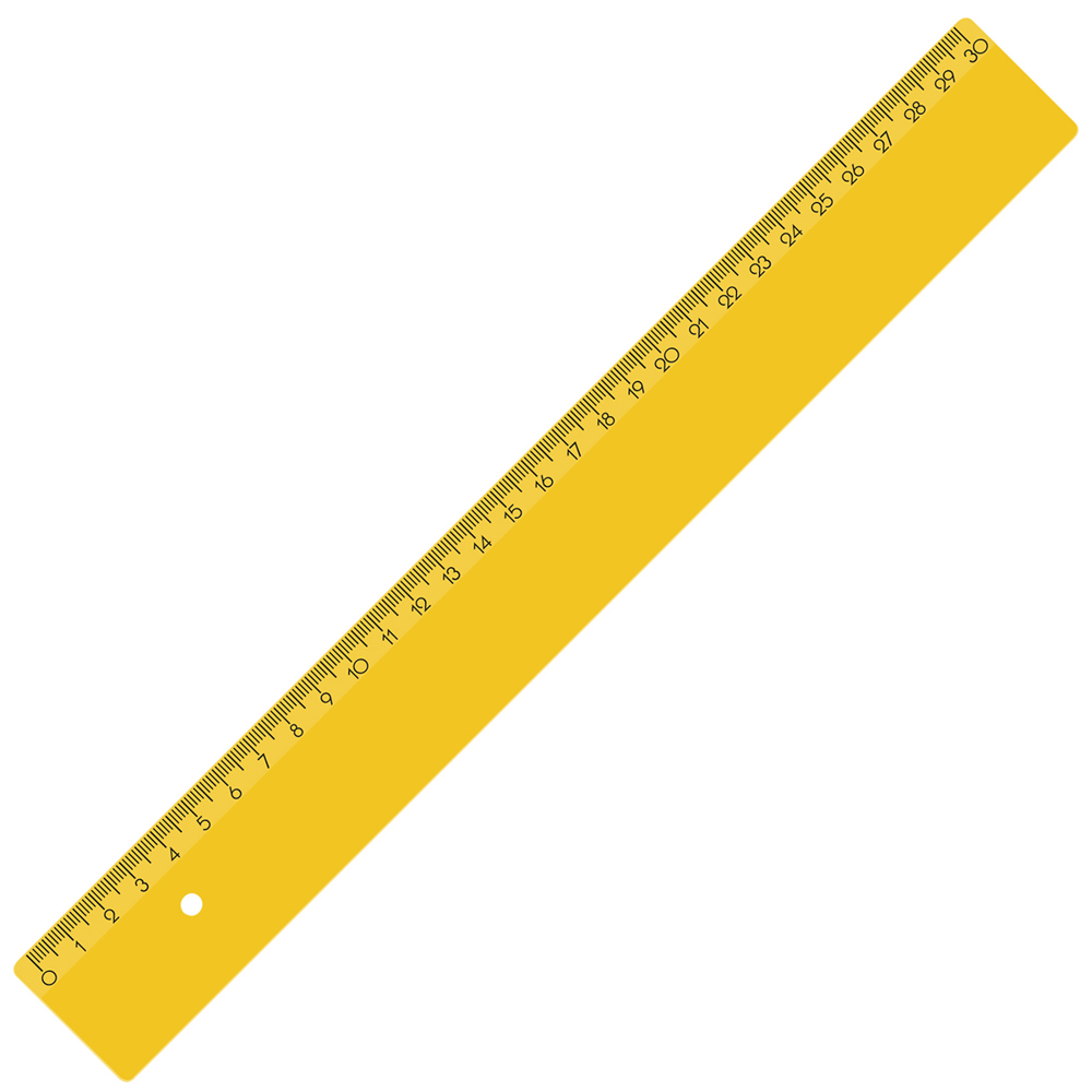 Liniaal 30 cm - Geel