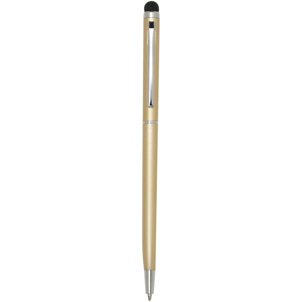 Ore aluminium balpen met stylus (blauwe inkt) - Champagne