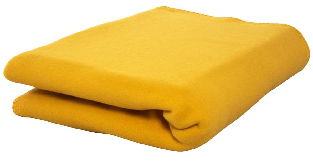 Fleeceplaid 150x120 cm, 250 gr/m² - Donkergeel (PMS 142c) / Donkergeel
