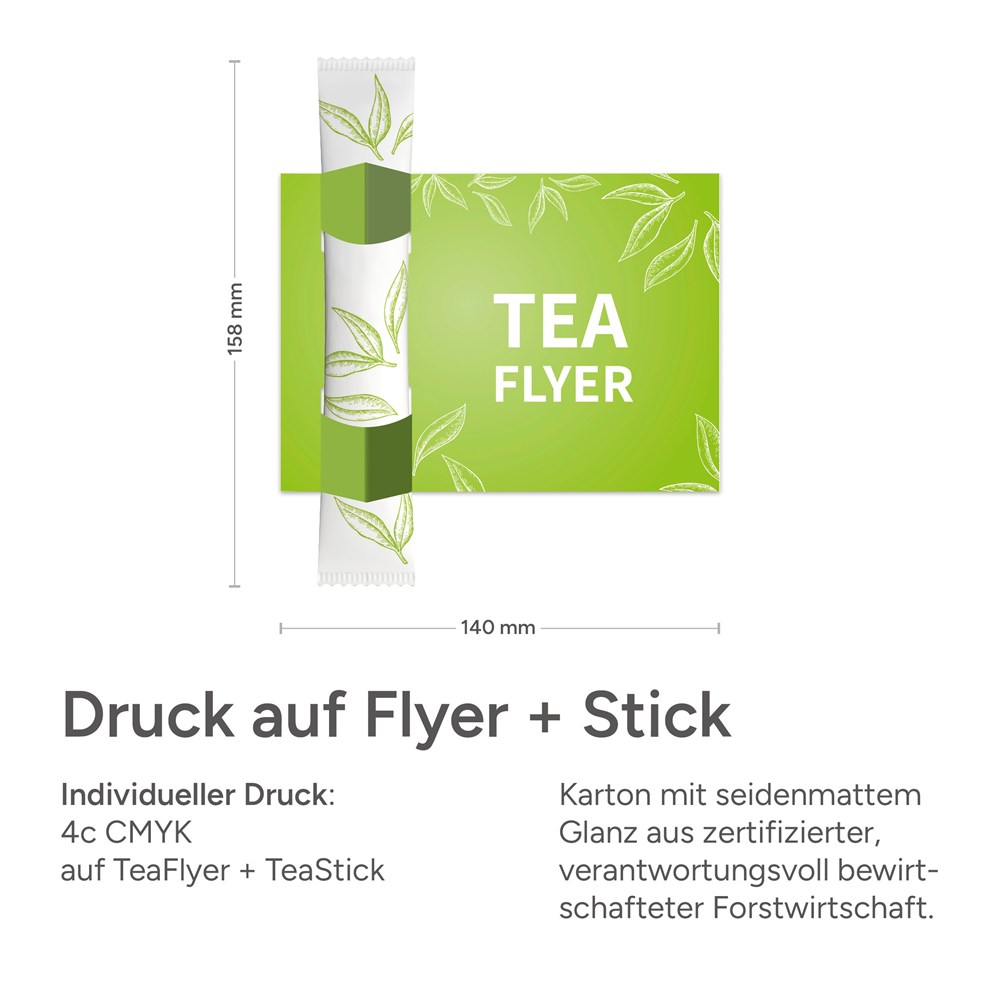 TeaFlyer incl 1 TeaStick "Individueel Design"