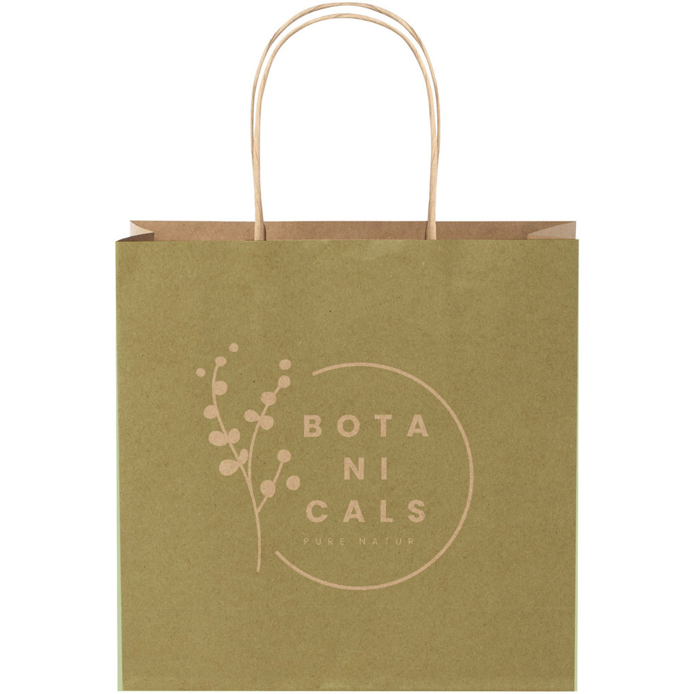 Papieren tas 120 g/m2 gemaakt van kraftpapier met gedraaide handgrepen - 24 x 9 x 24 cm
