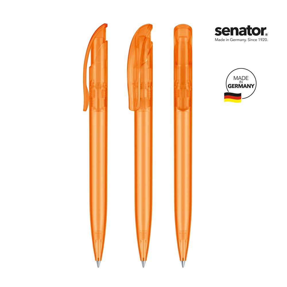 senator® Challenger Frosted  retractable pen - oranje 151