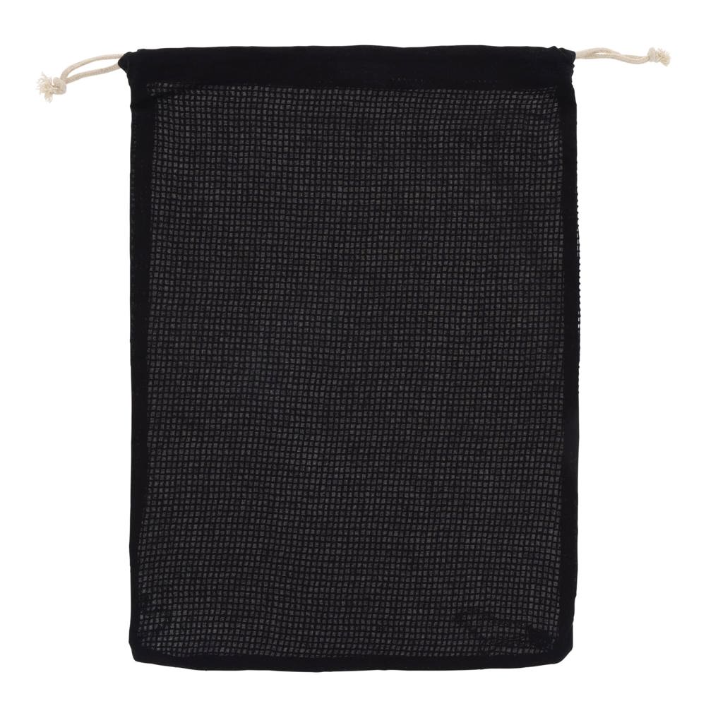 Herbruikbaar groente &amp; fruit zakje OEKO-TEX® katoen 30x40cm - zwart