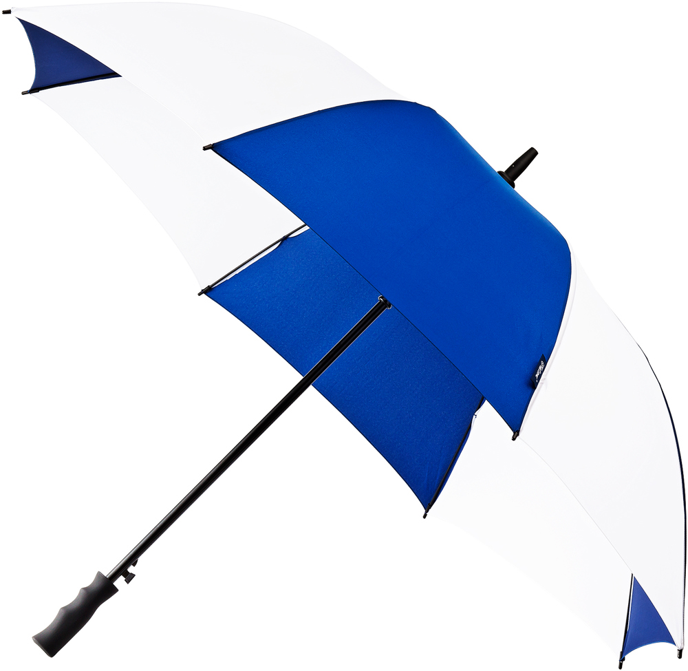 FALCONE - Golfparaplu - Automaat - Windproof - 120 cm - Blauw / Wit (± PMS 280C / Wit)