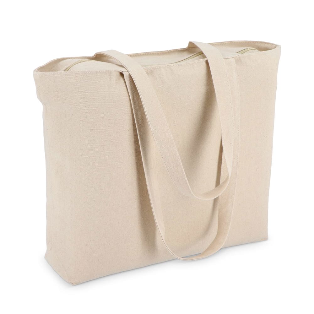 Katoen Tote met rits OEKO-TEX® 47 x 11 x 35cm 320g/m²