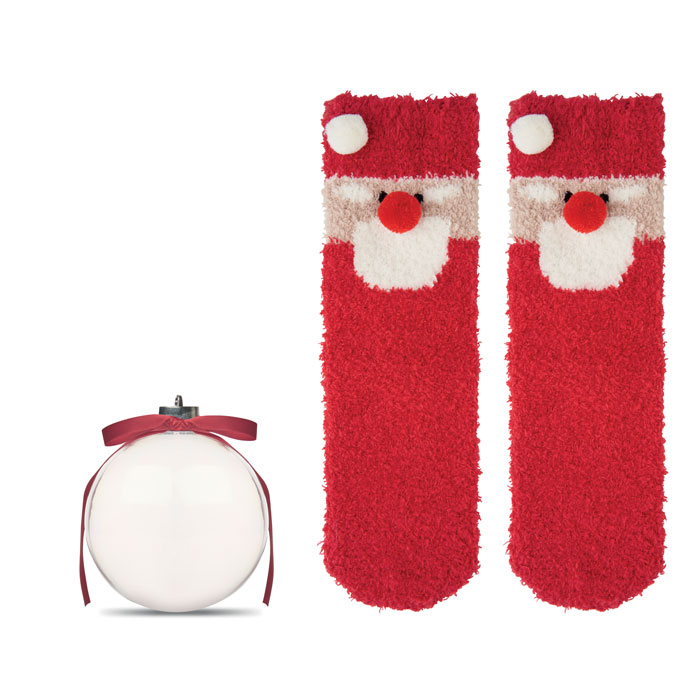 SNUG M - Kerstman sokken balornament