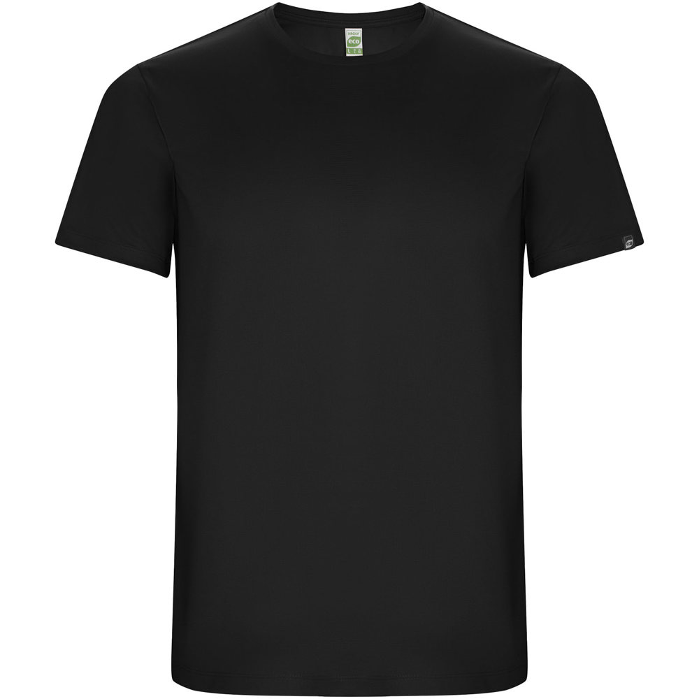 Imola 135 g/m² sportshirt met korte mouwen voor kinderen - Zwart