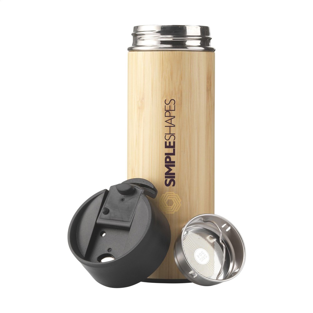 Sakura 360 ml bamboe thermosfles/thermosbeker