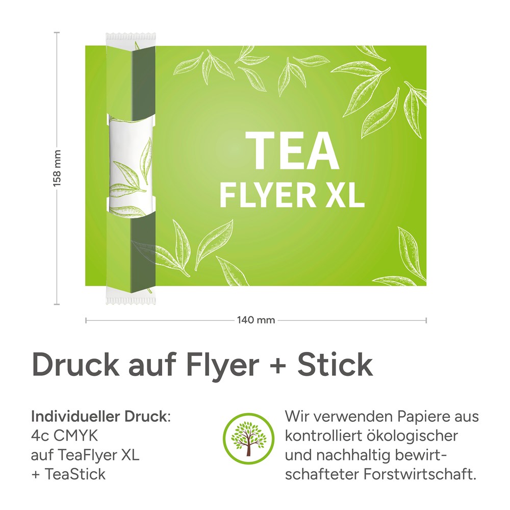 TeaFlyer XL incl 1 TeaStick "Individueel Design"