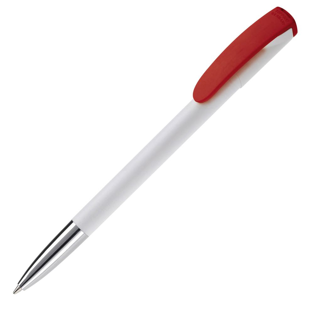 Balpen Deniro metalen tip hardcolour - Wit / Rood