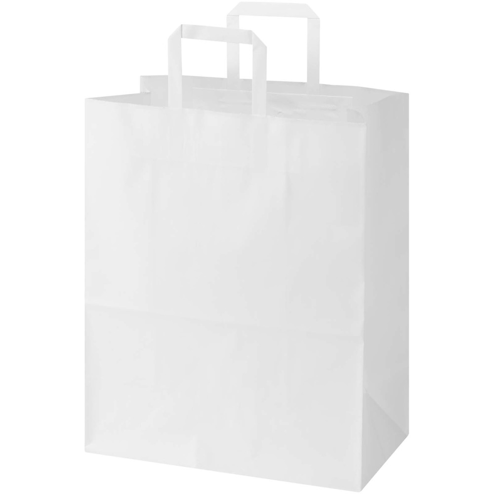 Kraft papieren tas 80–90 g/m² met platte handvatten – 32 x 17 x 39 cm