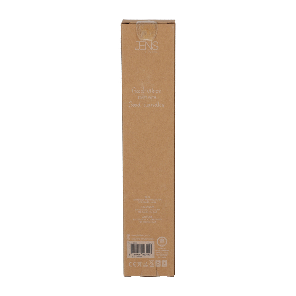 JENS Living LED Dinerkaars Ribbel Wit/Taupe /2
