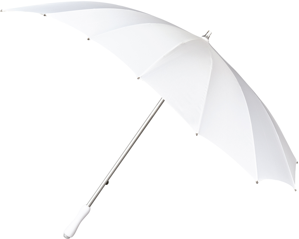 FALCONE - Hartvormige paraplu registered design - Handopening - Windproof - 110 cm - Wit