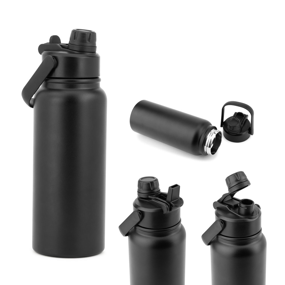 ALCARAZ. Fles van roestvrij staal (90% gerecycled), dubbelwandig vacuüm geïsoleerd