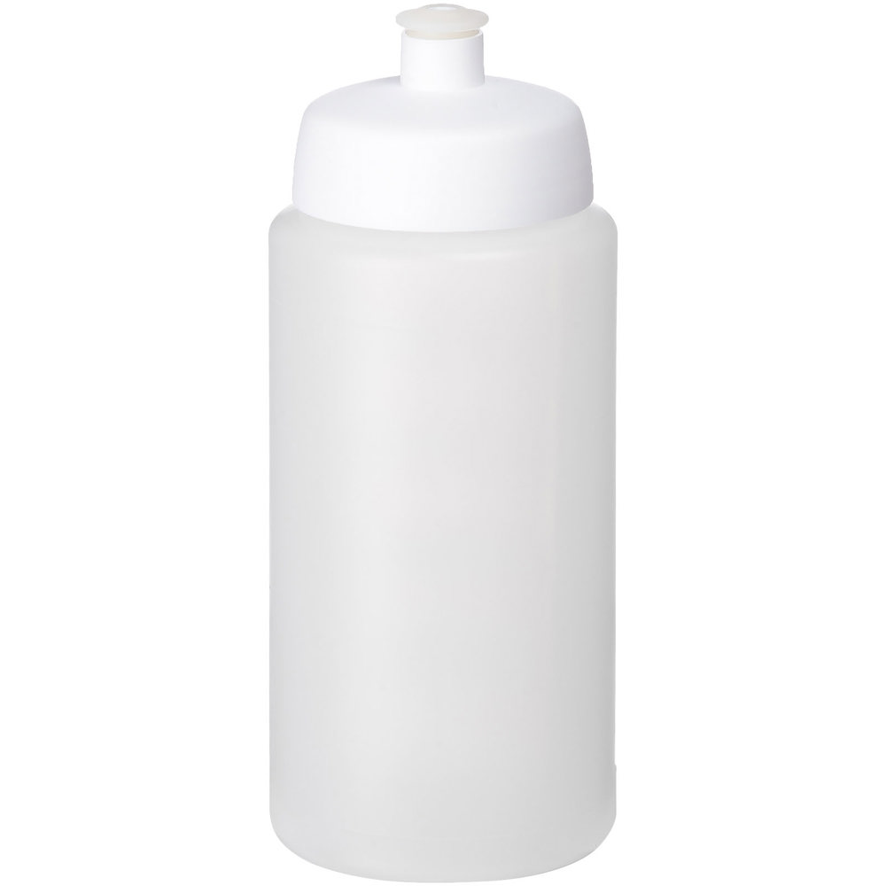 Baseline® Plus grip 500 ml sportfles met sportdeksel - Transparent, Wit