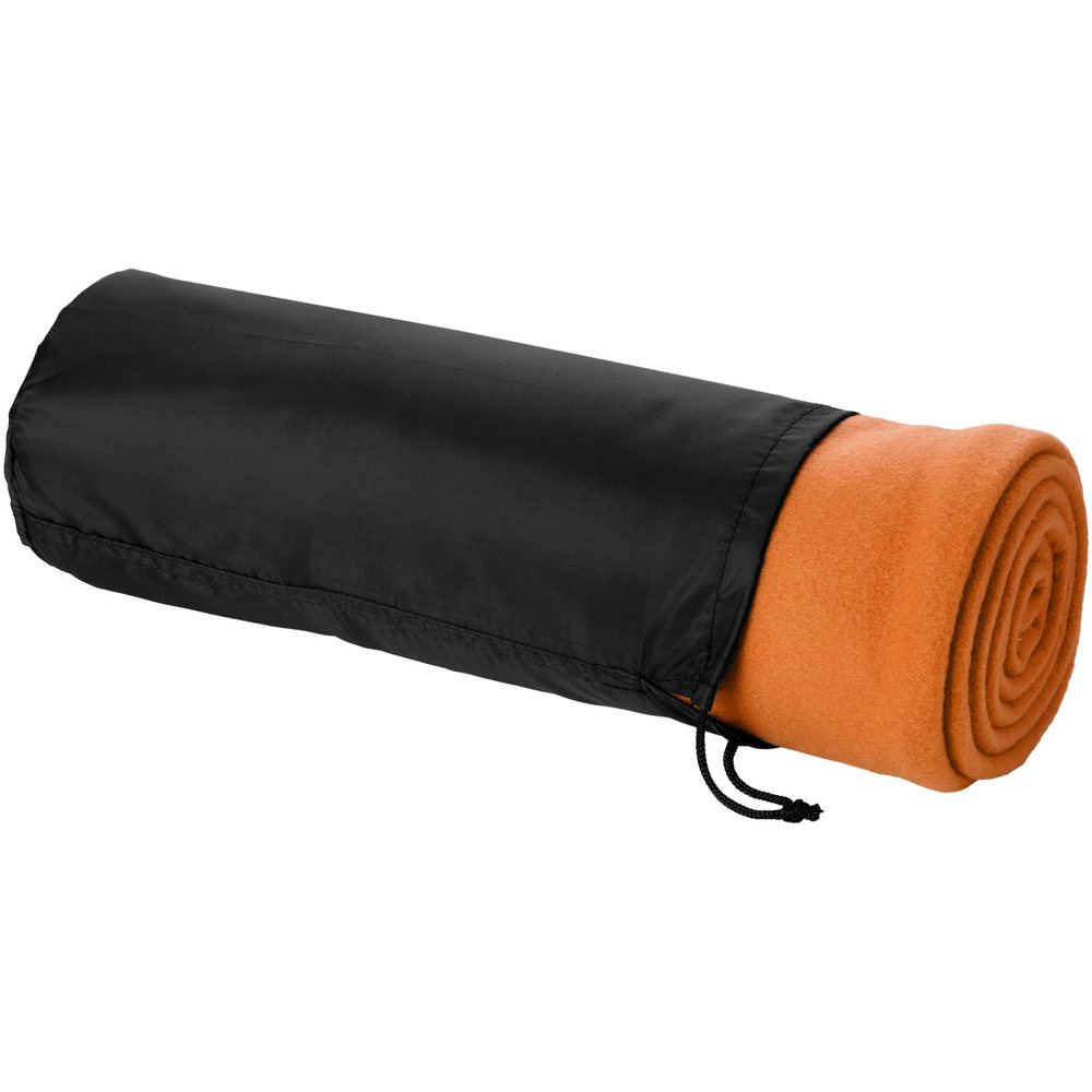 Huggy fleecedeken met hoes 150x120 cm - Oranje