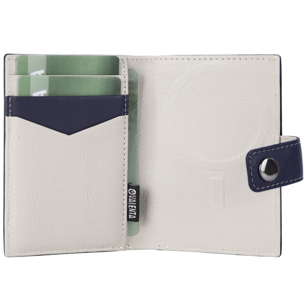 Card Wallet Leather MagSafe Luxe Navy