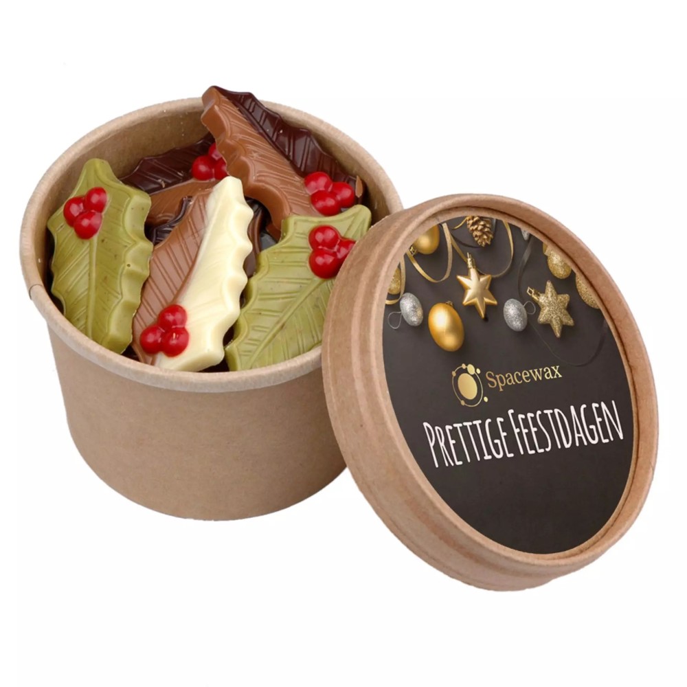 Bio Snoepbeker 100 gram Kerstchocolaatjes