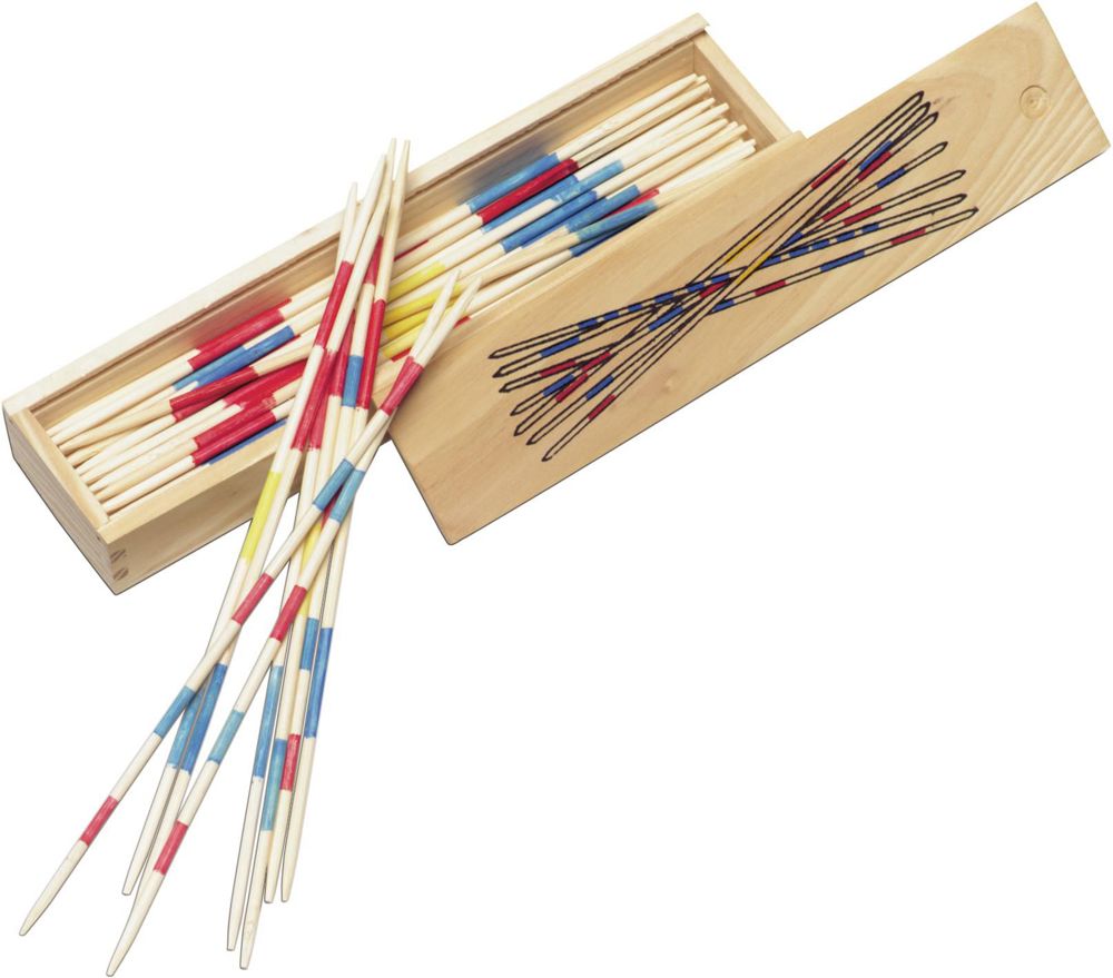 Houten mikadospel Cas