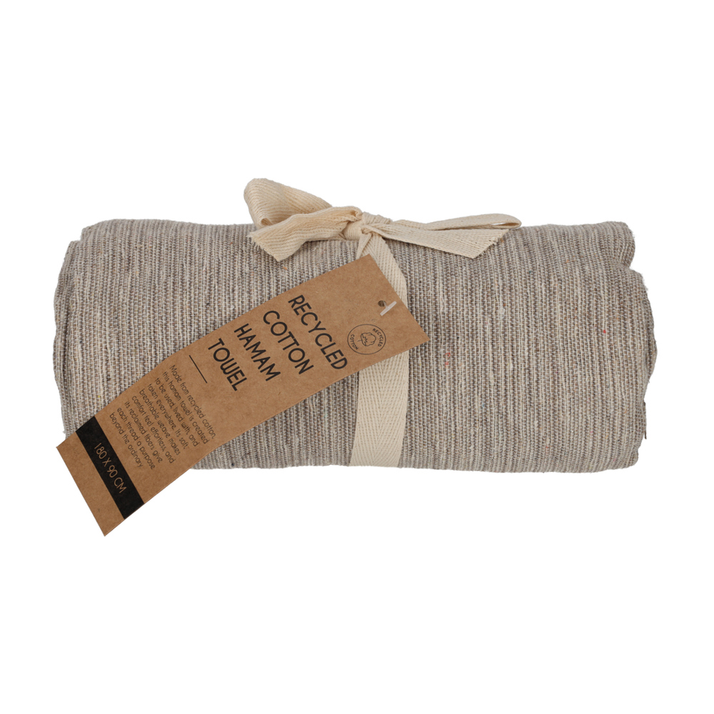 JENS Living Hamamdoek Melange Taupe 180x90