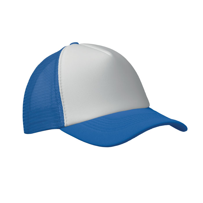 BUBBLE - 5 panelen trucker pet - Wit/blauw