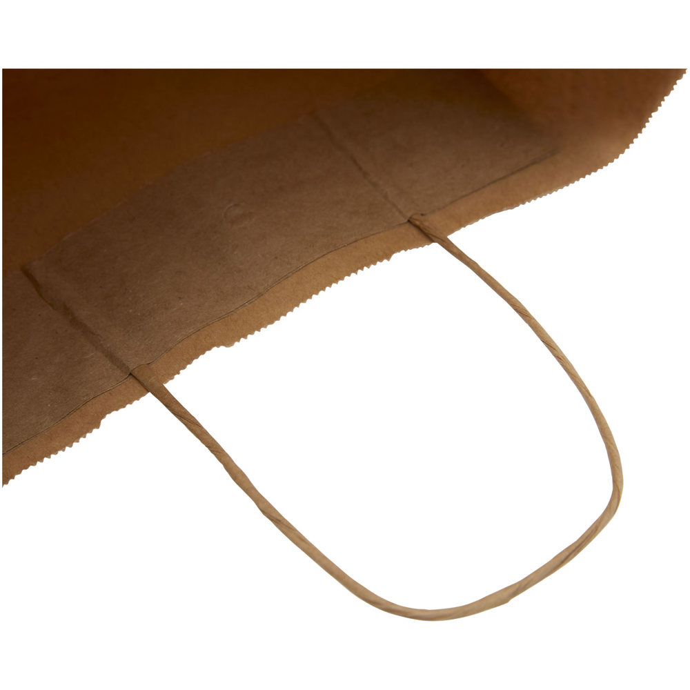 Papieren tas 80 g/m2 gemaakt van kraftpapier met gedraaide handgrepen - 25 x 11 x 32 cm