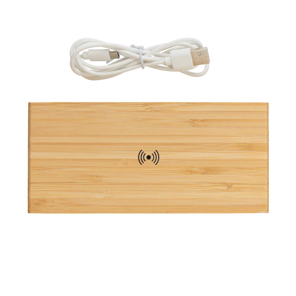 Bamboe alarmklok met 5W draadloze oplader