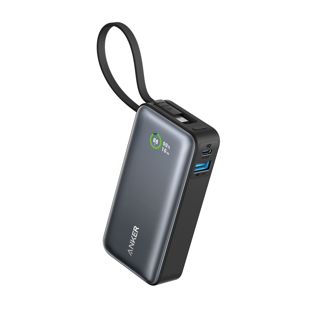 Anker Nano Powerbank 30 W, met ingebouwde USB-C-kabel