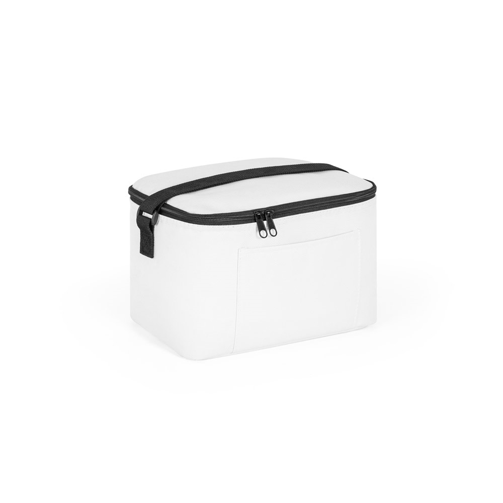 CANCUN. Thermische tas van 600D gerecycled polyester met verstelbare riem 7 L - Wit