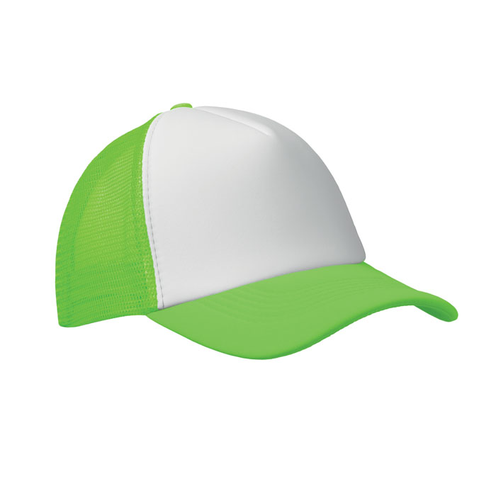 BUBBLE - 5 panelen trucker pet - Neon Groen