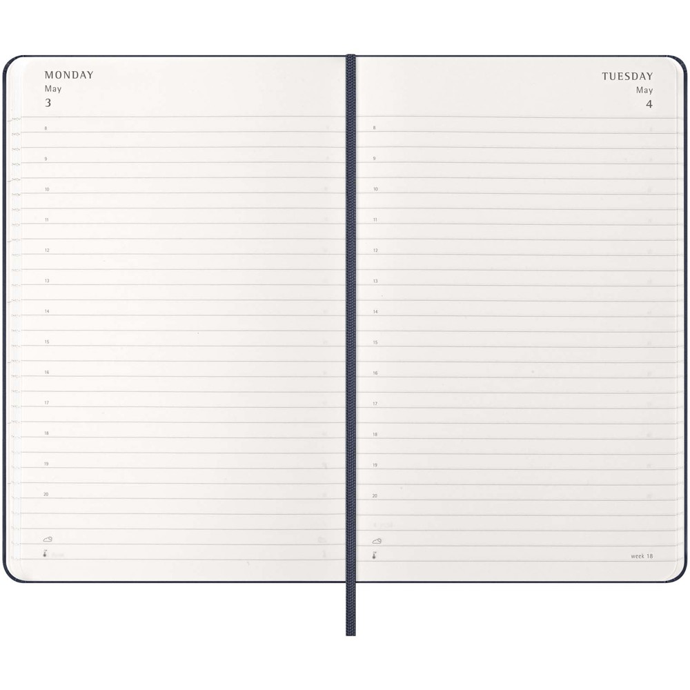 Moleskine dag-agenda voor 12 maanden met harde kaft