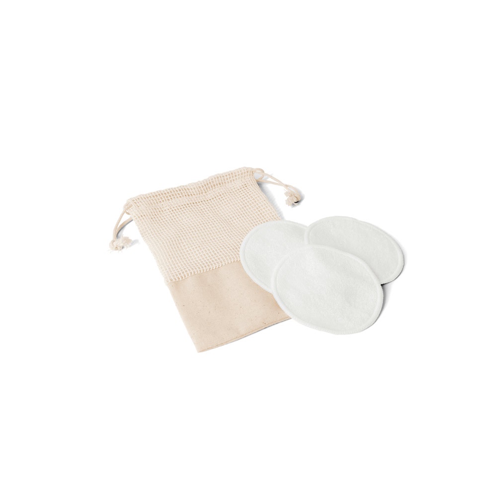 ELISE. Set van 3 wasbare en herbruikbare gezichtsreinigingspads