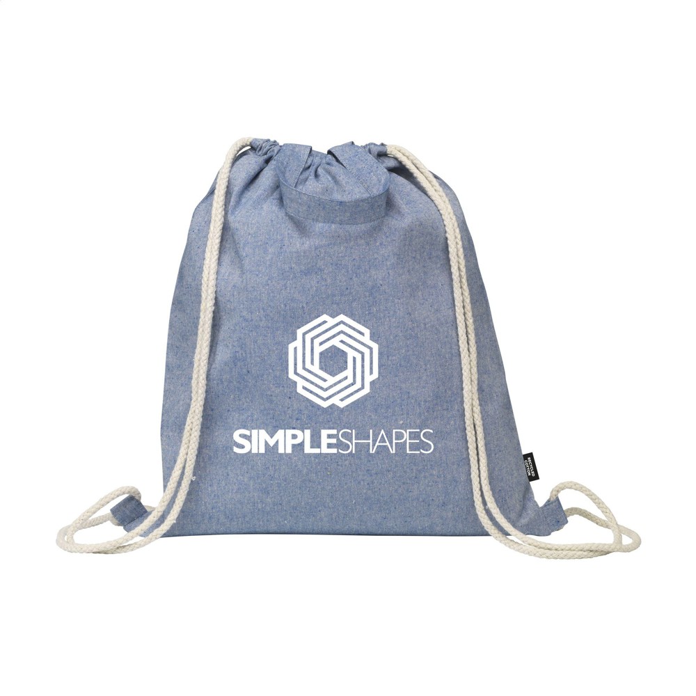 GRS Recycled Cotton PromoBag Plus (180 g/m²) rugzak - Blauw