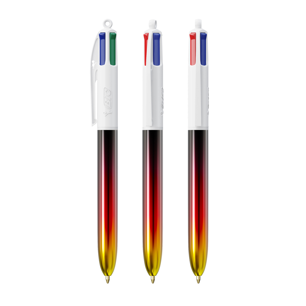 BIC® 4 Colours® Flags Collection - Wit - Zwart - Rood - Geel
