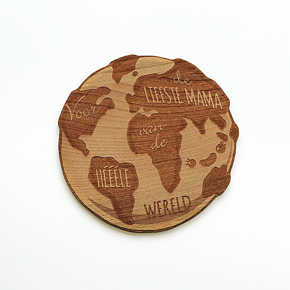 Onderzetters 95 mm Hout