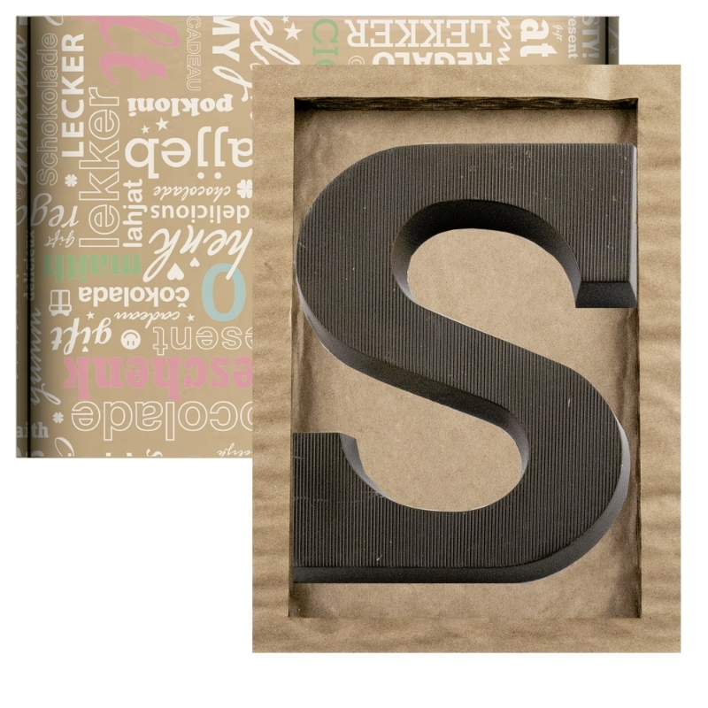 Chocoladeletter S Puur 135 gram brievenbus cadeau