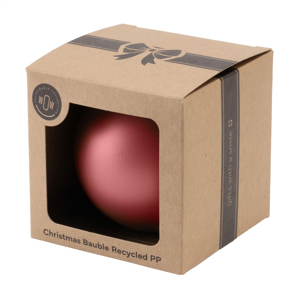 Kerstbal Ø 7cm Recycled PP Box - Made in Europe - Rood