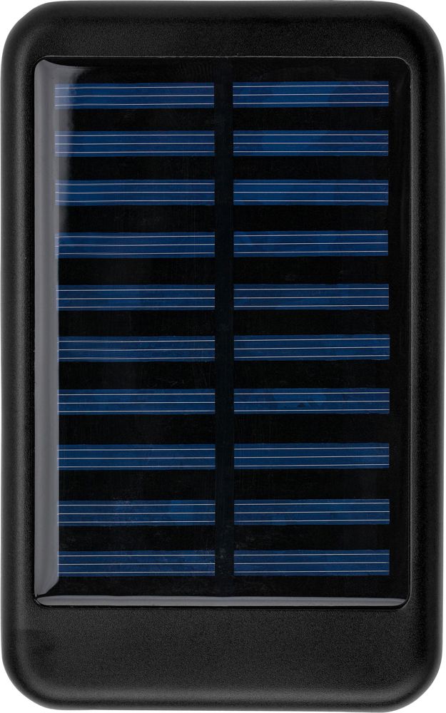 Powerbank Tycho | Aluminium | Solar | 4.000 mAh - Zwart