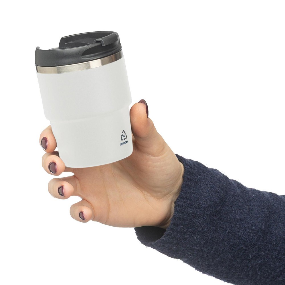 ?Gerecycled roestvrijstalen dubbelwandige drinkbeker (175 ml) Oli
