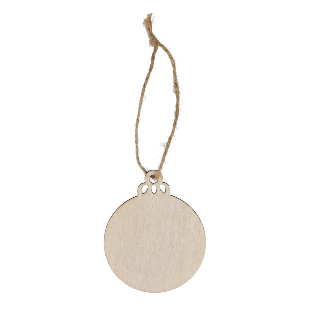 Houten kerstornament kerstbal