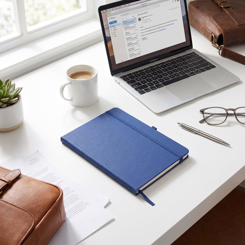 Notitieboek Olmo hardcover PU A5 met sticky notes