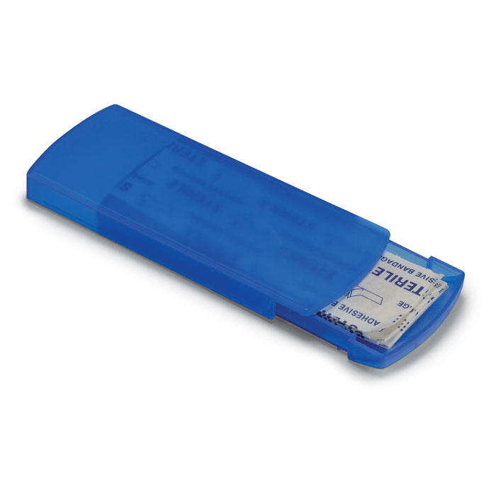 EVAN - Doosje met pleisters - transparant blauw