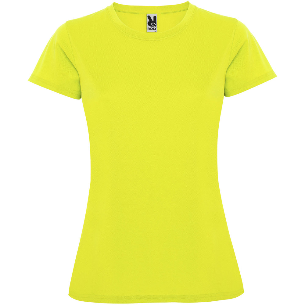 Montecarlo 150 g/m² sportshirt met korte mouwen voor dames - Fluorgeel
