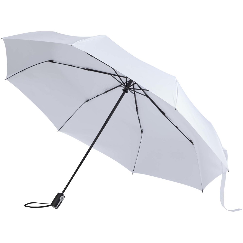 Gale 27" opvouwbare paraplu van RPET met automatische open- en sluitfunctie - Wit